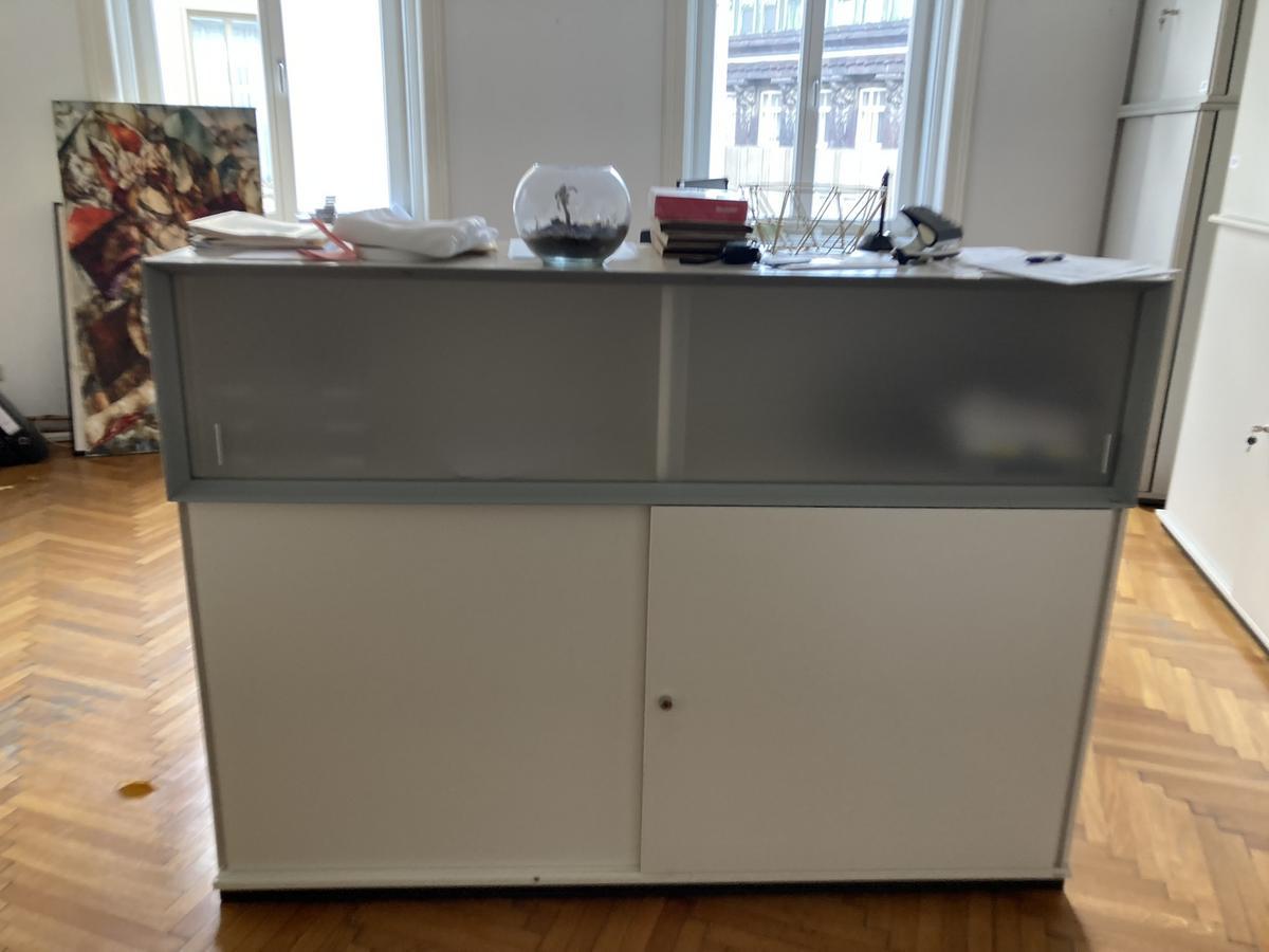 Bene Aktenschrank 160 cm 2 OH inkl. mit Aufsatzschrank mit Schiebetüren